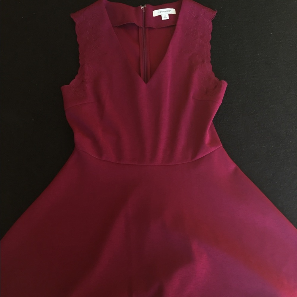 Francesca’s burgundy skater dress!